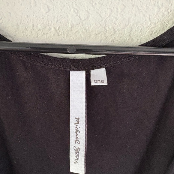 Michael Stars Black Flutter Sleeve Top Wrap Dress Size 0 One Size Fits Most EUC‎ - Picture 3 of 4